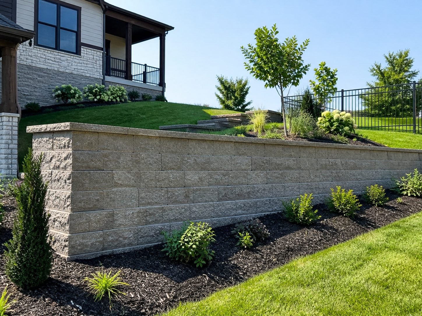 Large concrete patio pour for a Raytown area backyard