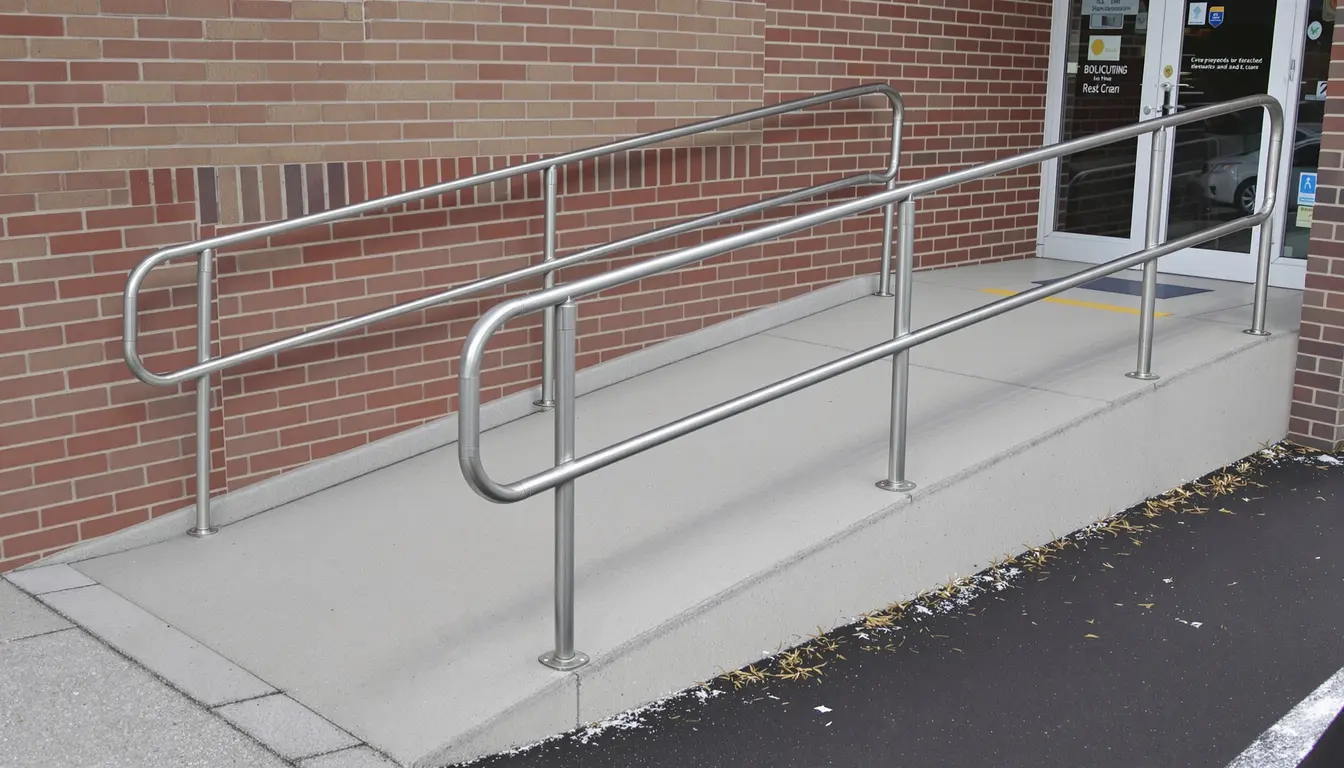 Accessible concrete walkway and entry approach showing ADA-compliant concrete work in KC area